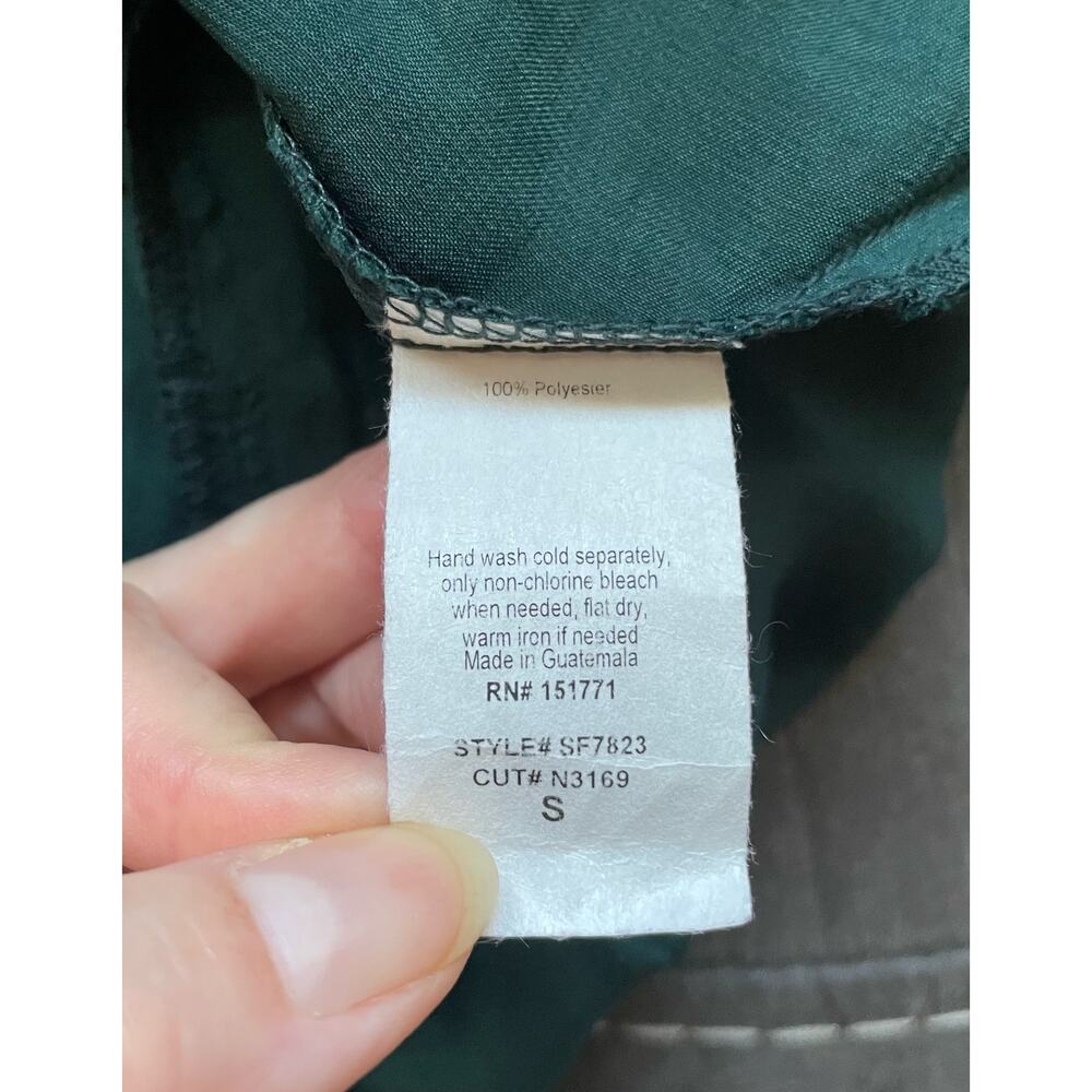 Six/Fifty Opal top in Hunter Emerald Green Blouse Size Small Womens New - Picture 6 of 8